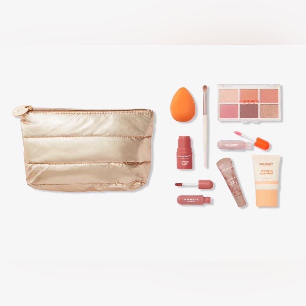 Ulta Beauty Makeup Set with Gold Pouch